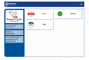 Rapid Flash Cards Portal Home Screen