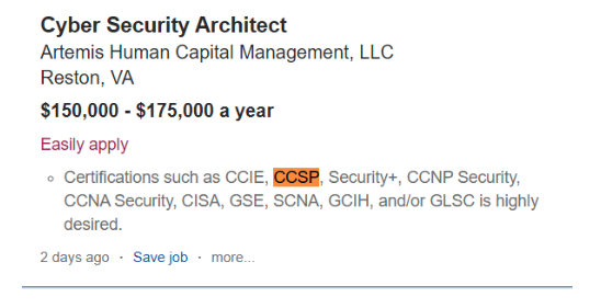 Cyber Security Architect Job
